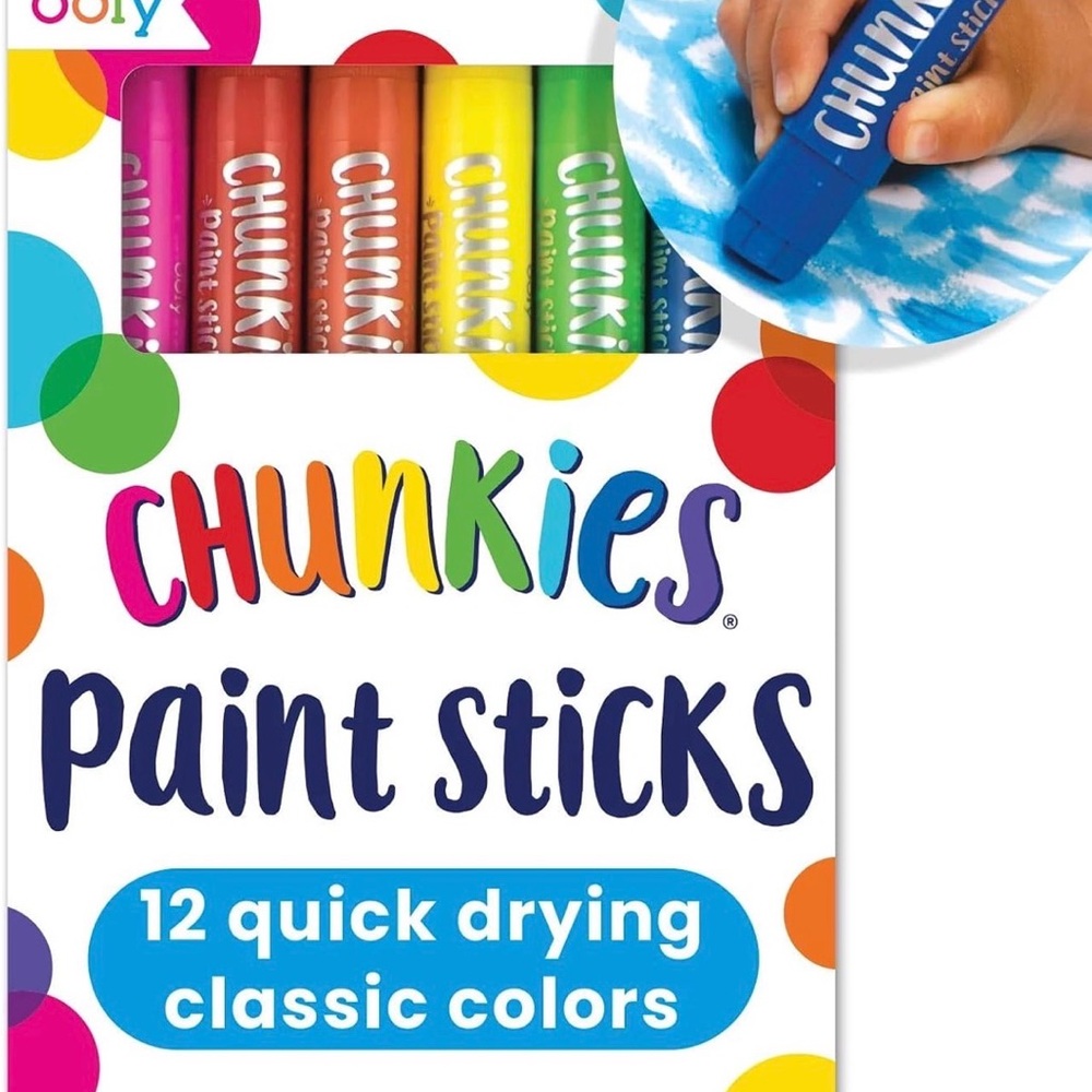 NWT Ooly Chunkies 12 Mess Free Paint Sticks for Kids